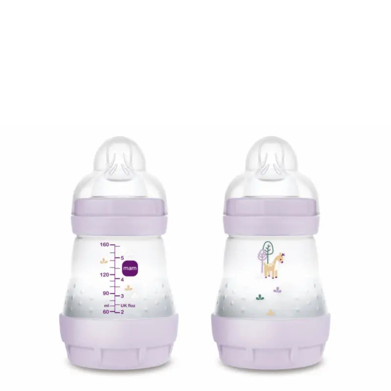 Mam Baby Easy Start Biberon Anti-Colique Rose Mat, 2X160Ml