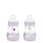 Mam Baby Easy Start Biberon Anti-Colique Rose Mat, 2X160Ml