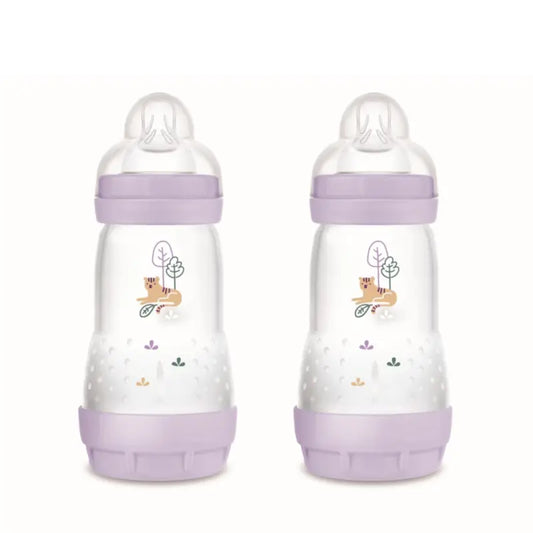 Mam Baby Easy Start Biberon Anti-Colique Rose Mat, 2X260Ml