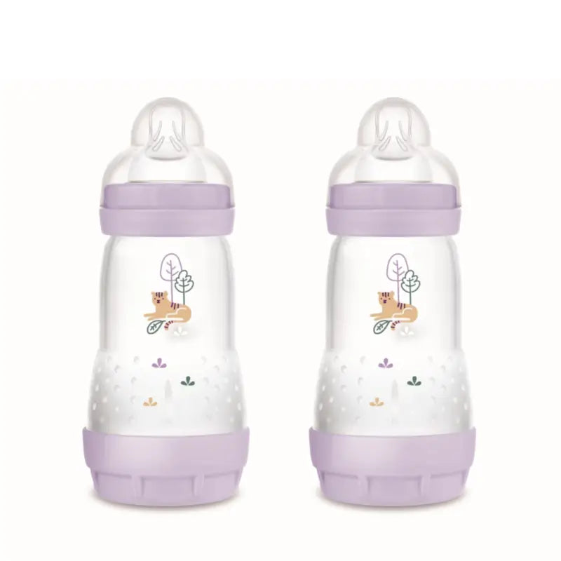 Mam Baby Easy Start Biberon Anti-Colique Rose Mat, 2X260Ml