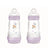 Mam Baby Easy Start Biberon Anti-Colique Rose Mat, 2X260Ml