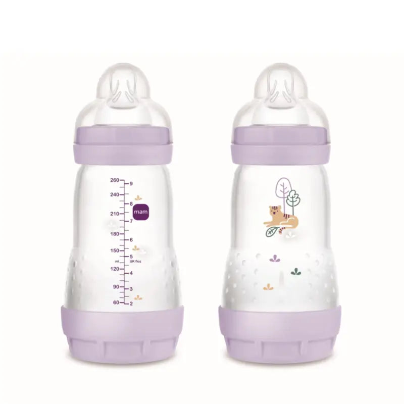 Mam Baby Easy Start Biberon Anti-Colique Rose Mat, 2X260Ml