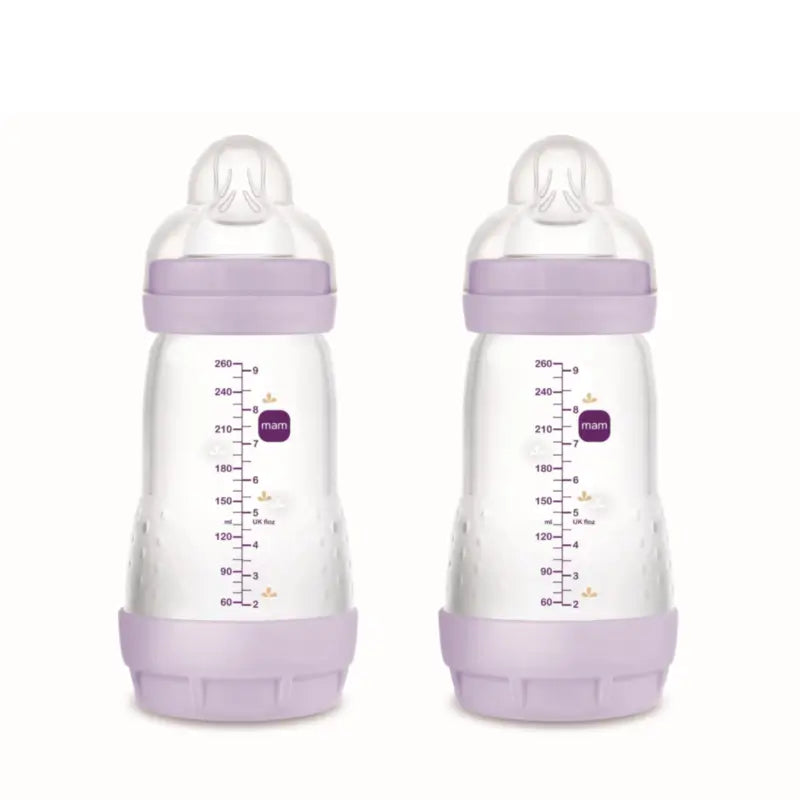 Mam Baby Easy Start Biberon Anti-Colique Rose Mat, 2X260Ml