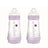 Mam Baby Easy Start Biberon Anti-Colique Rose Mat, 2X260Ml