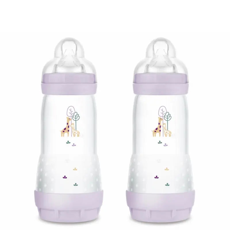 Mam Baby Easy Start Biberon Anti-Colique Rose Mat, 2X320Ml
