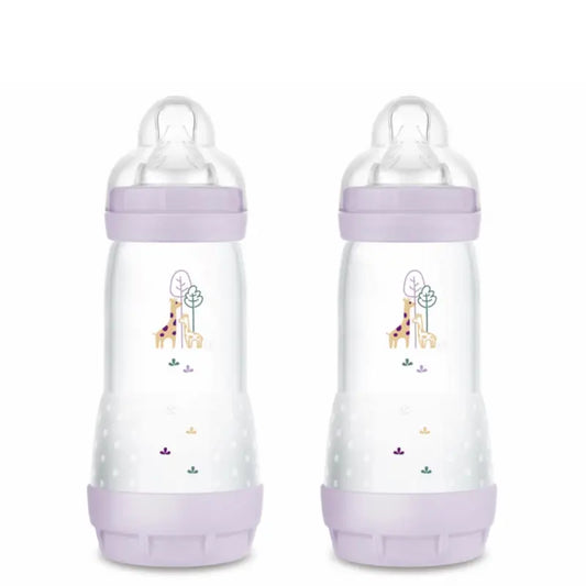 Mam Baby Easy Start Biberon Anti-Colique Rose Mat, 2X320Ml
