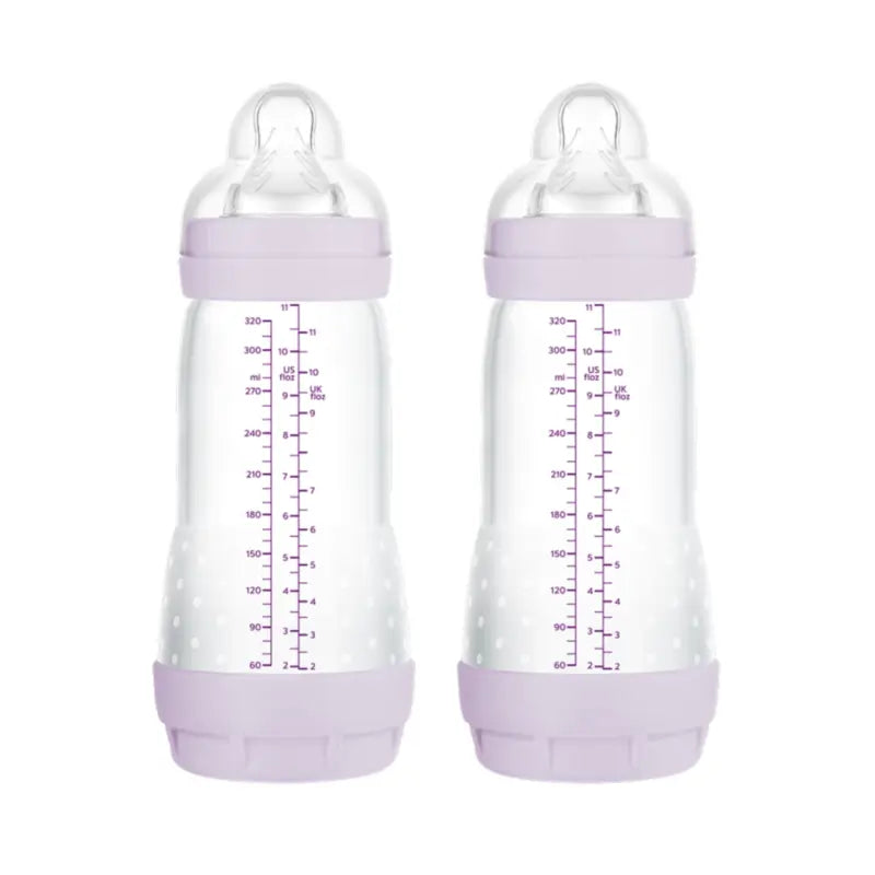Mam Baby Easy Start Biberon Anti-Colique Rose Mat, 2X320Ml
