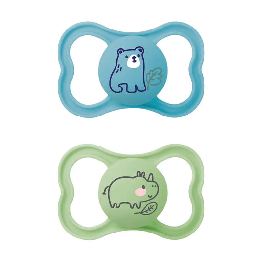 Mam Baby Sucette Air Silicone Bleu +16M, 2 Unités