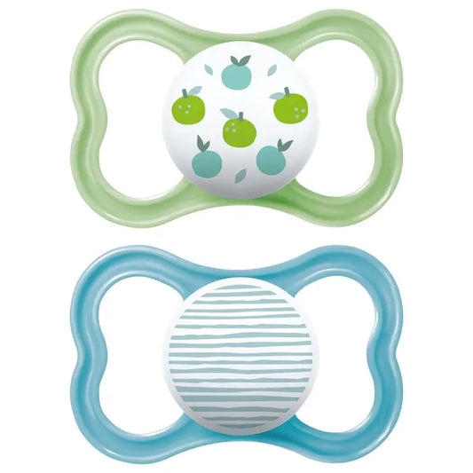 Mam Baby Sucette Air Silicone Bleu +16M, 2 Unités