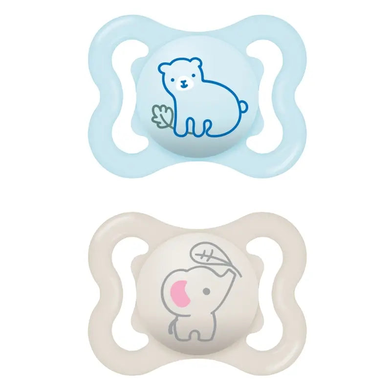 Mam Baby Sucette Air Silicone Bleu 2-6M, 2 unités
