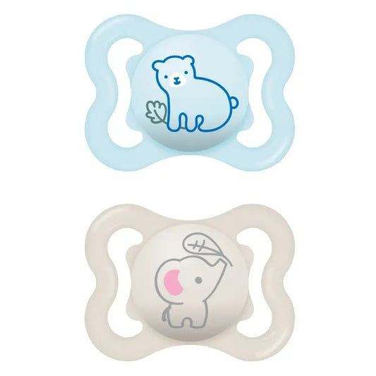 Mam Baby Sucette Air Silicone Bleu 2-6M, 2 unités