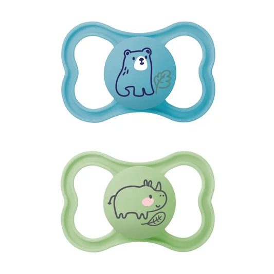 Mam Baby Sucette Air Silicone Bleu +6M, 2 unités