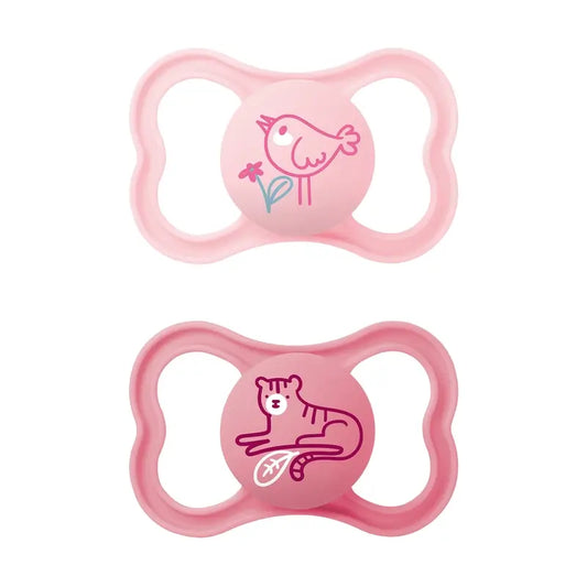 Mam Baby Sucette Air Silicone Rose +16M, 2 Unités