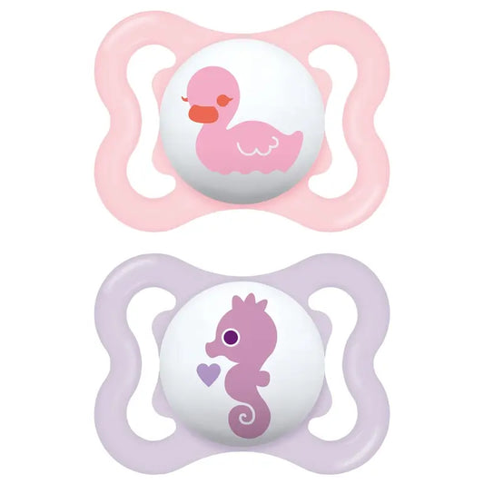 Mam Baby Sucette Air Silicone Rose 2-6M, 2 Unités