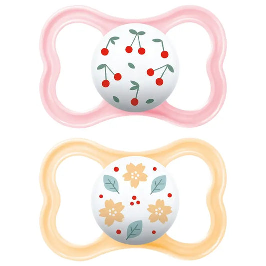 Mam Baby Sucette Air Silicone Rose +6M, 2 Unités