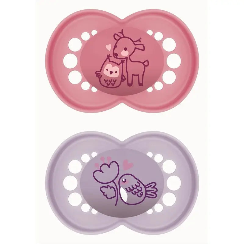 Mam Baby Sucette Original Latex Rose Animal +6M, 2 Unités