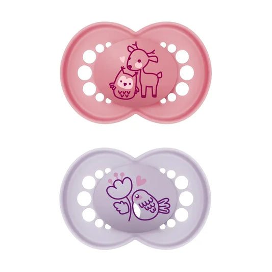 Mam Baby Sucette originale en silicone rose +6M, 2 unités