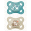 Mam Baby Sucette Original Start Latex Bleu 2-6M, 2 unités