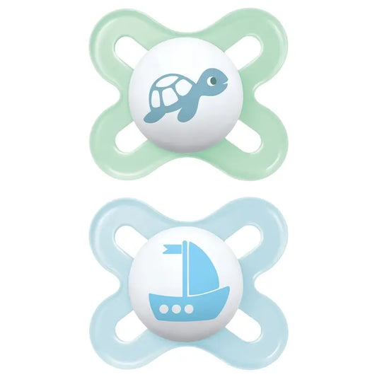 Mam Baby Soother Original Start Silicone Blue 0-2M, 2 unités