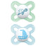 Mam Baby Soother Original Start Silicone Blue 0-2M, 2 Units