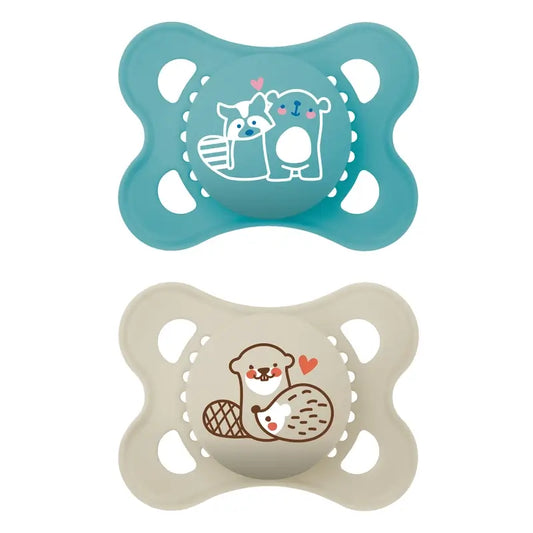 Mam Baby Sucette Original Start Silicone Blue 2-6M, 2 unités