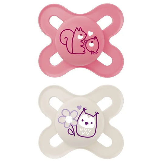 Mam Baby Soother Original Start Silicone Pink 0-2M, 2 unités