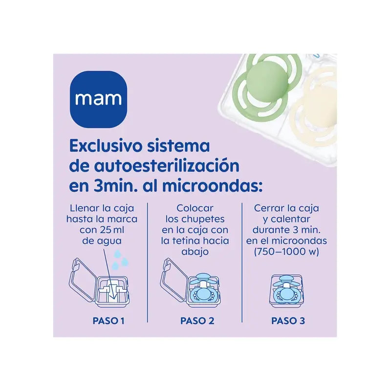MAM Baby Soother Perfect 2-6 m Silicone Matt Blue