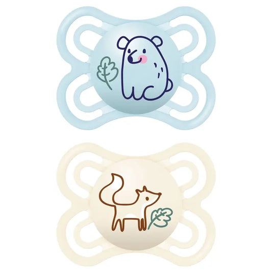 Mam Baby Sucette Perfect Silicone Blue 2-6M, 2 unités