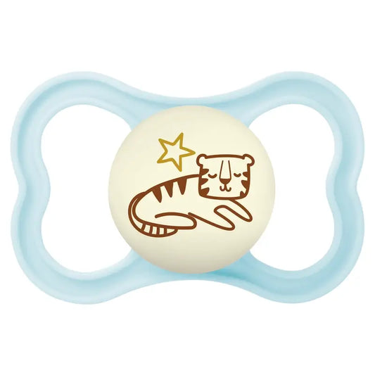 Mam Baby Sucette Suprême Nuit Silicone Bleu +16M