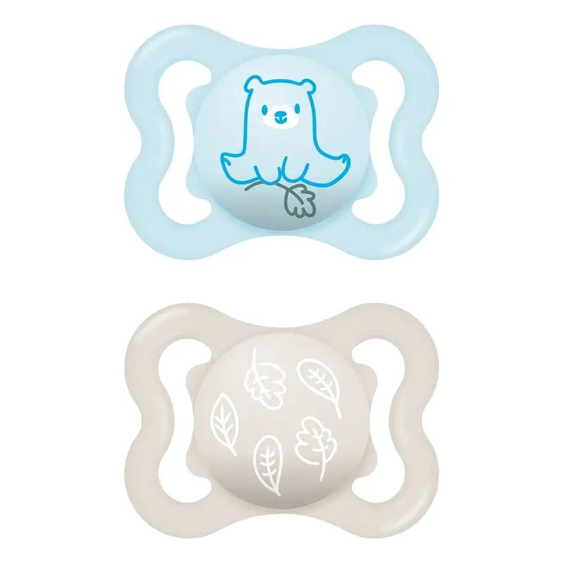 Mam Baby Suprême Sucette en silicone bleu 2-6M, 2 unités