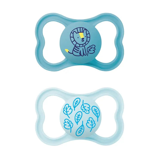 Mam Baby Suprême Sucette en Silicone Bleu +6M, 2 unités