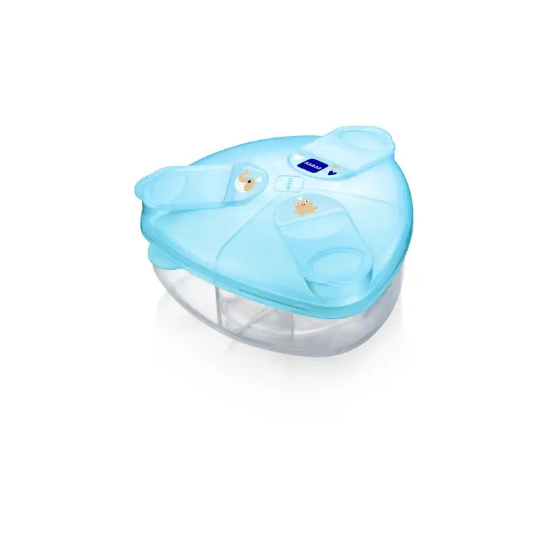 Boîte distributrice de poudre de lait pour bébé Mam Bleu