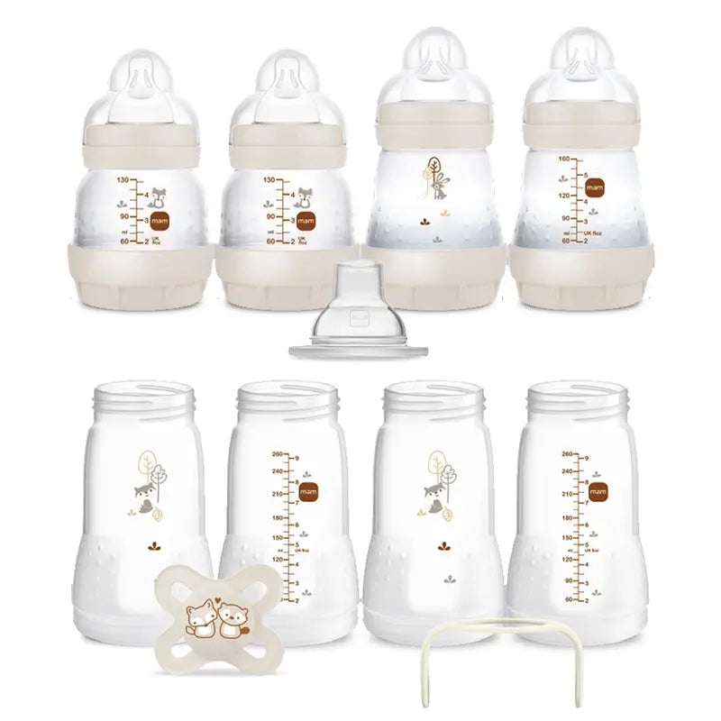 Mam Baby Welcome To The World Newborn Set Biberons pour nouveau-nés Easy Star Neutral