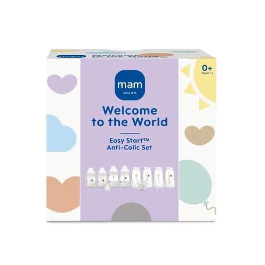 Mam Baby Welcome To The World Newborn Set Biberons pour nouveau-nés Easy Star Neutral