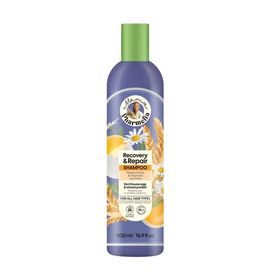 Mama Pharmelia Farm Shampooing réparateur et régénérateur aux protéines d'œuf et de blé, 500 ml