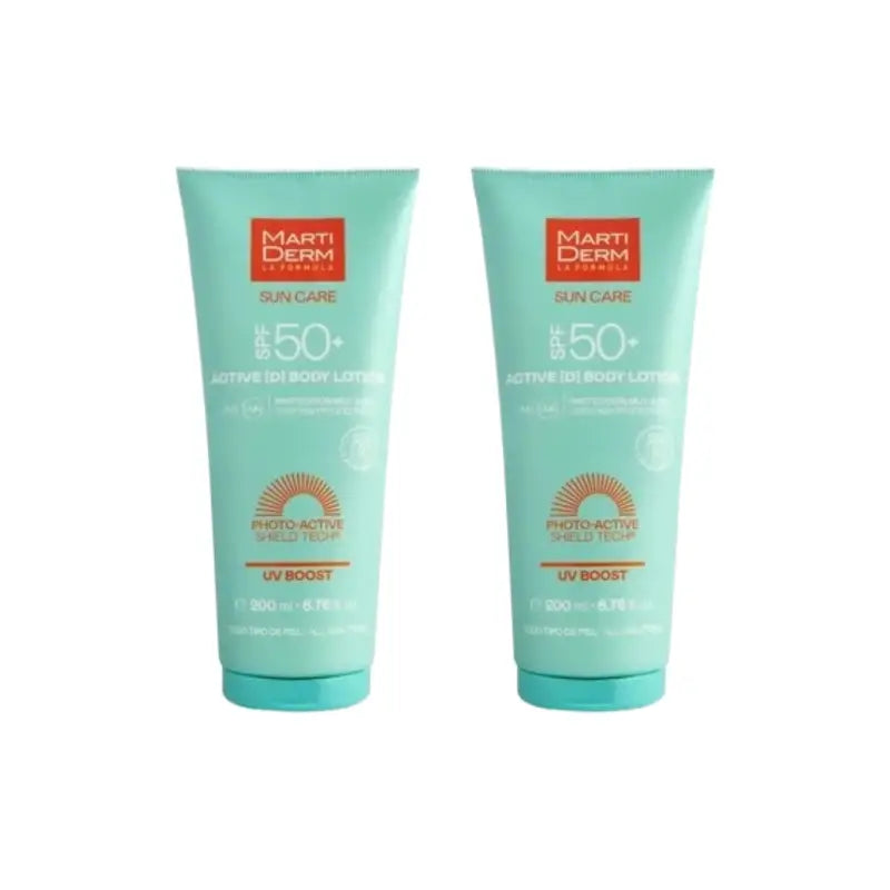 Martiderm Spf50+ Lait Corporel Actif, 2X200 Ml