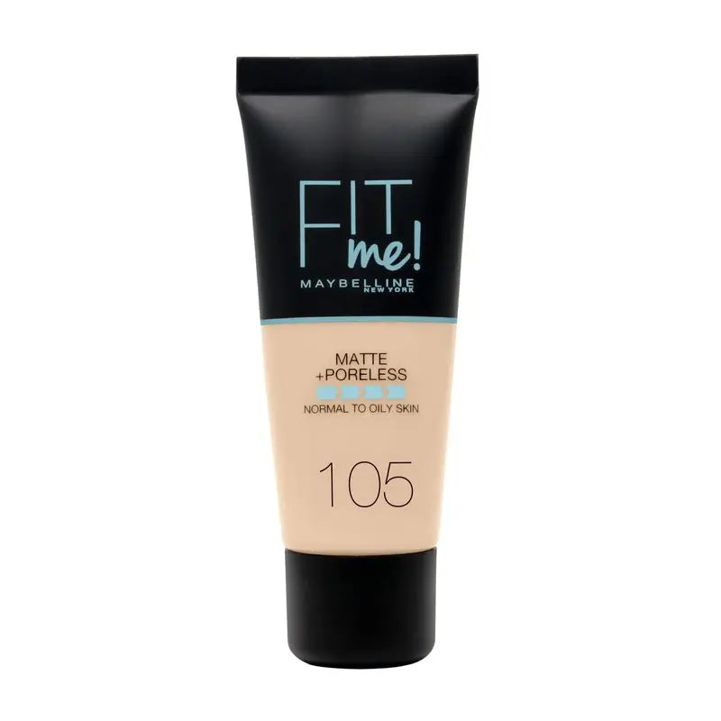 Maybelline New York Fit Me Matte and Pore Refiner Foundation : Pour les peaux normales à grasses, nuance 120 Classic Ivory, 30ml