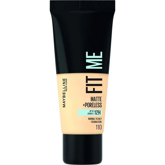 Maybelline New York Fit Me Matte and Refine Foundation shade 110 correspond à votre teint clair et à votre texture de peau, 30ML