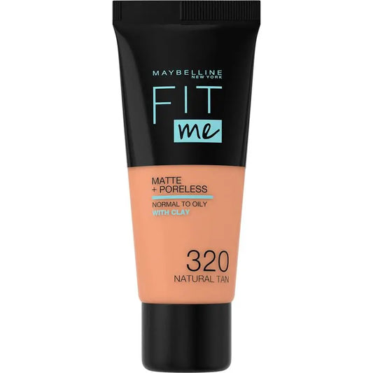 Maybelline New York Fit Me Matte And Refine Pores Shade 320 Fond de teint hâlé naturel Adapté à votre teint et à votre texture Peau foncée - 30Ml
