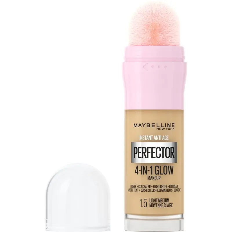 Maybelline New York Instant Perfector Glow 4 In 1 Highlighting Concealer, Teinte 1.5 Light Medium