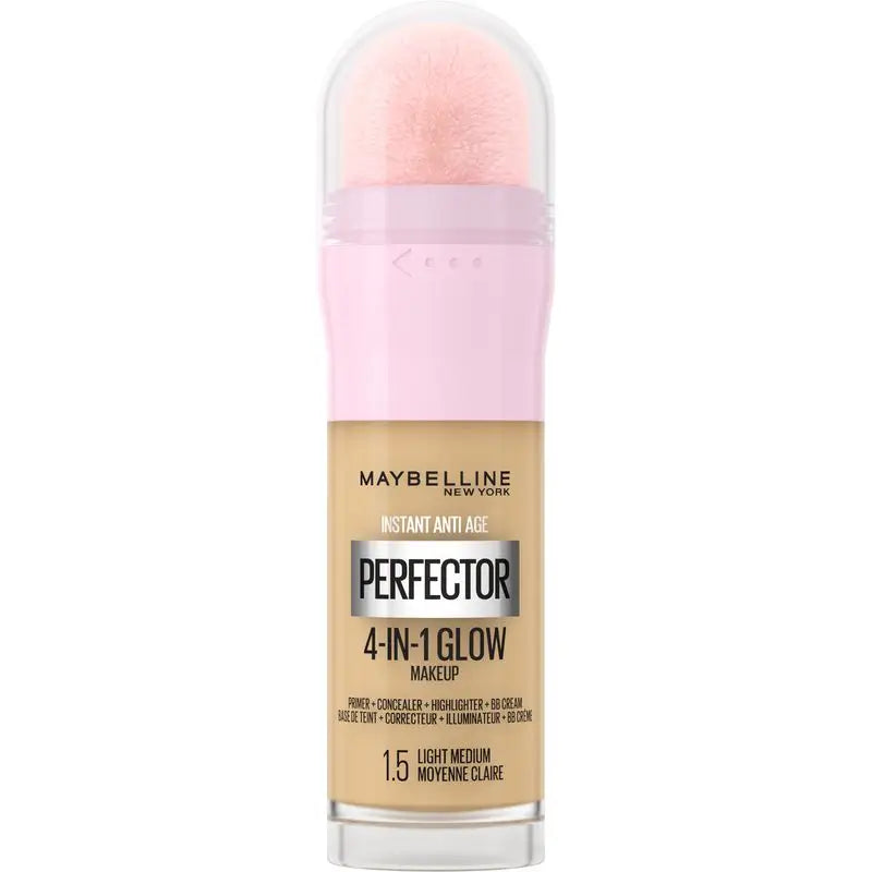 Maybelline New York Instant Perfector Glow 4 In 1 Highlighting Concealer, Teinte 1.5 Light Medium
