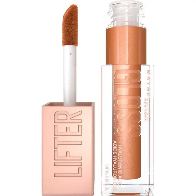 Maybelline New York Lifter Gloss Bronzed Lip Gloss, Hydratation intense, lèvres repulpées. Teinte 19 Or
