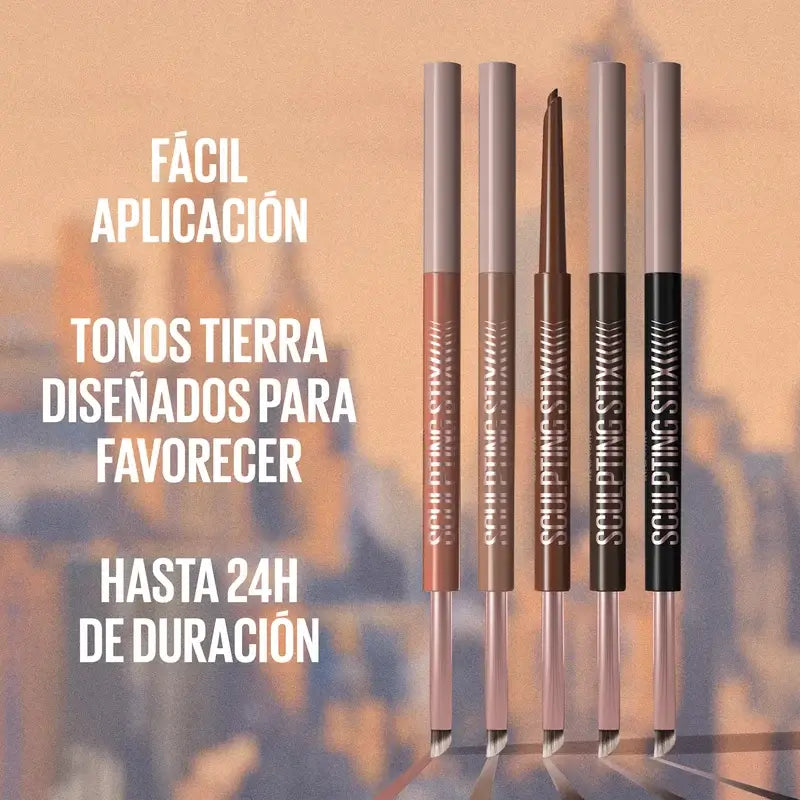 Maybelline New York Sculpting Stix Eyeliner 2 en 1, Mocha Contour 014, 0,7G