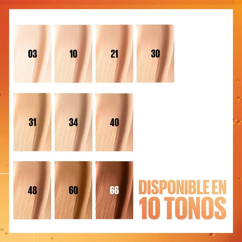 Maybelline New York Super Stay Skin Tint + Vitamin C 24H. Teinte 10