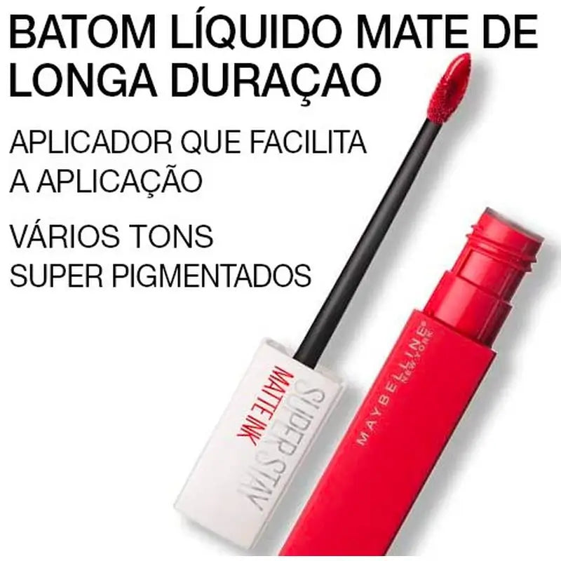Maybelline New York Superstay Matte Ink Rouge à lèvres mat longue durée Teinte 20 Rouge pionnier