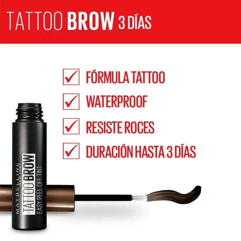 Maybelline New York Tattoo Brow Dye 3 Days 2 Medium Brown Chestnut - 4,6 g