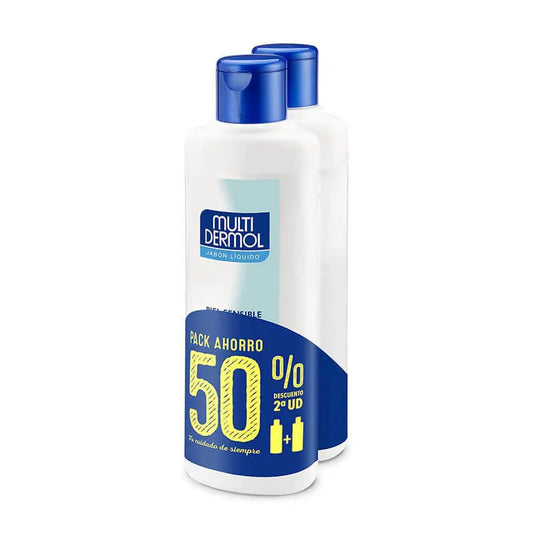 Multidermol Liquid Soap 750 ml 2Ud 50%.
