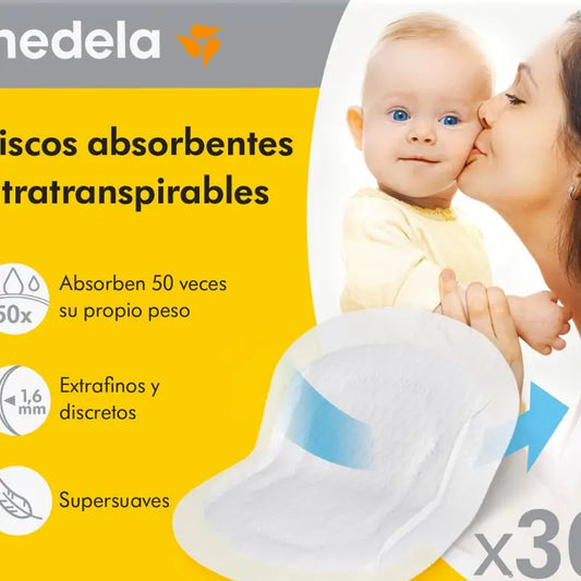 Medela Ultra Breathable Absorbent Pads 30 pcs.