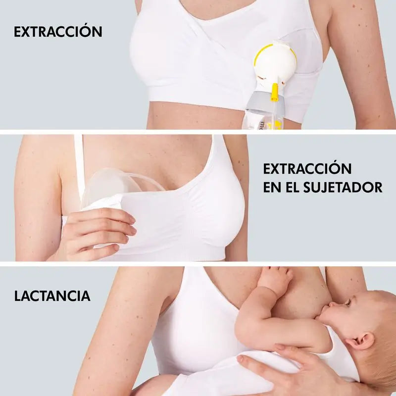 Soutien-gorge d'allaitement et de drainage Medela 3-In-1-M Blanc, 1 pc.
