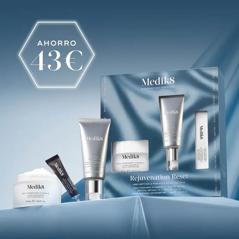 Medik8 Rejuvenation Reset Daily Radiance Vit C 50Ml + Crystal Retinal 3 30Ml + Liquid Peptides Deluxe